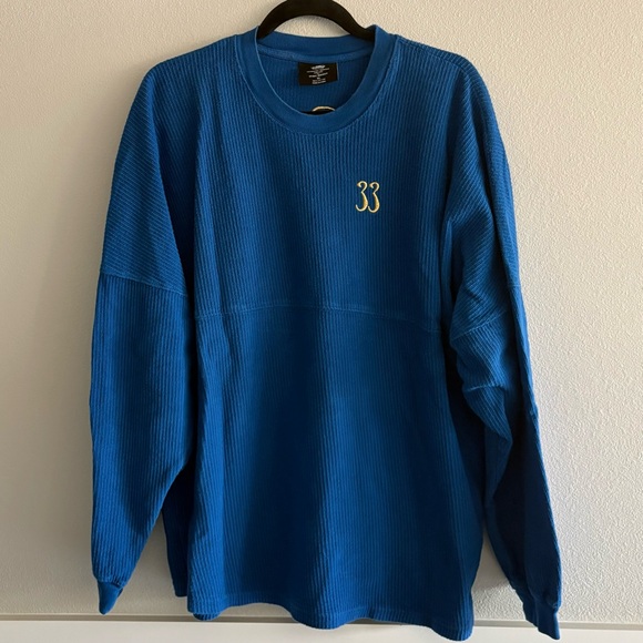 Disneyland Spirit Jersey Royal Blue with Gold Embroidered Lettering